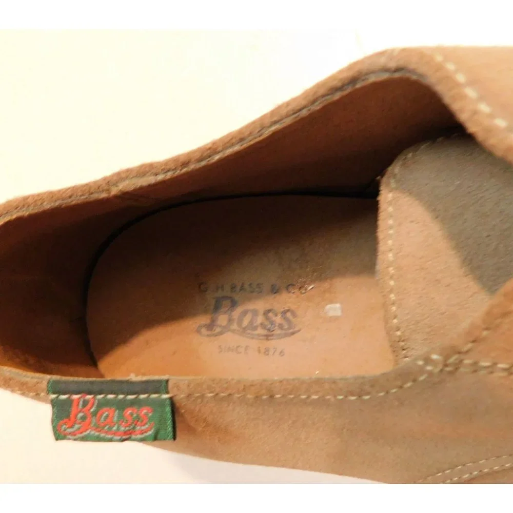 G H Bass Mens Shoes Suede Leather Oxford Ties Tan 10M